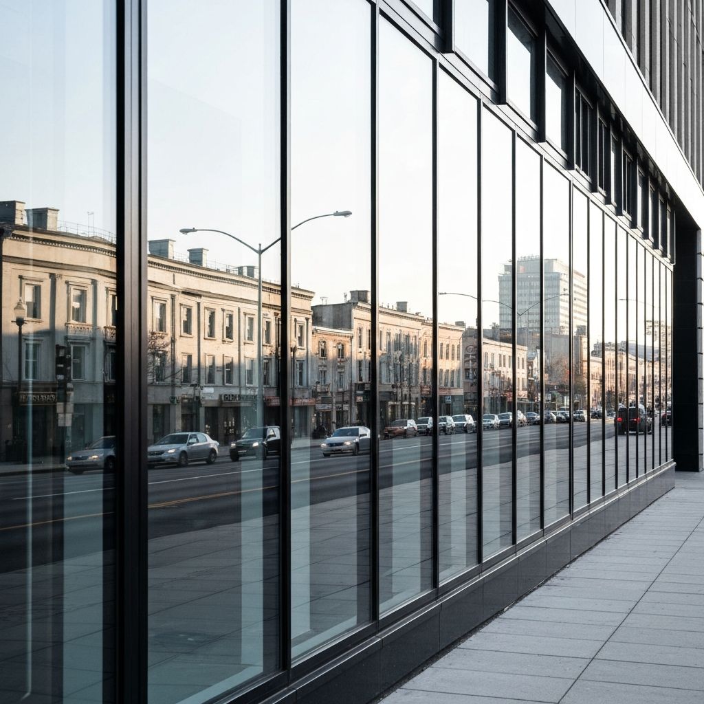 Vitres de commerce éclatantes